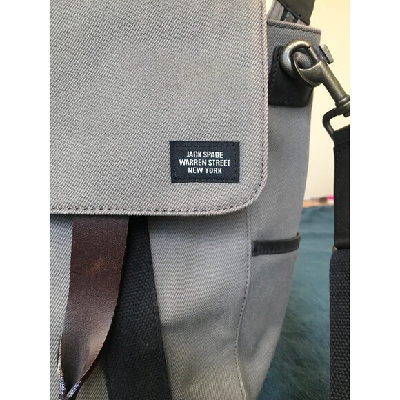 Jack Spade Work Twill Swiss Brief case man bag with Flap in Grey - Picture 2 of 12